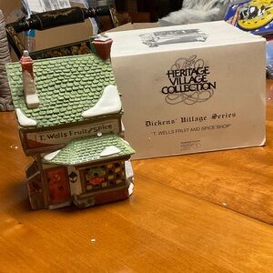 Dickens' Village Series T. Wells Fruit and Spice Shop
